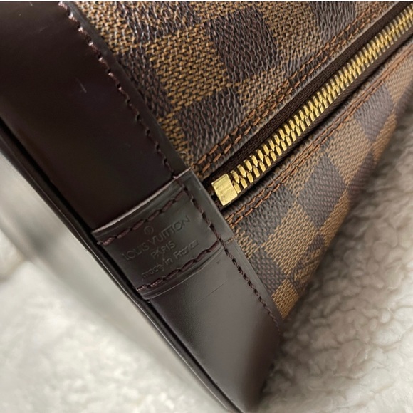 Louis Vuitton Vintage Alma Damier Brown Leather Canvas Handbag - Picture 5 of 13